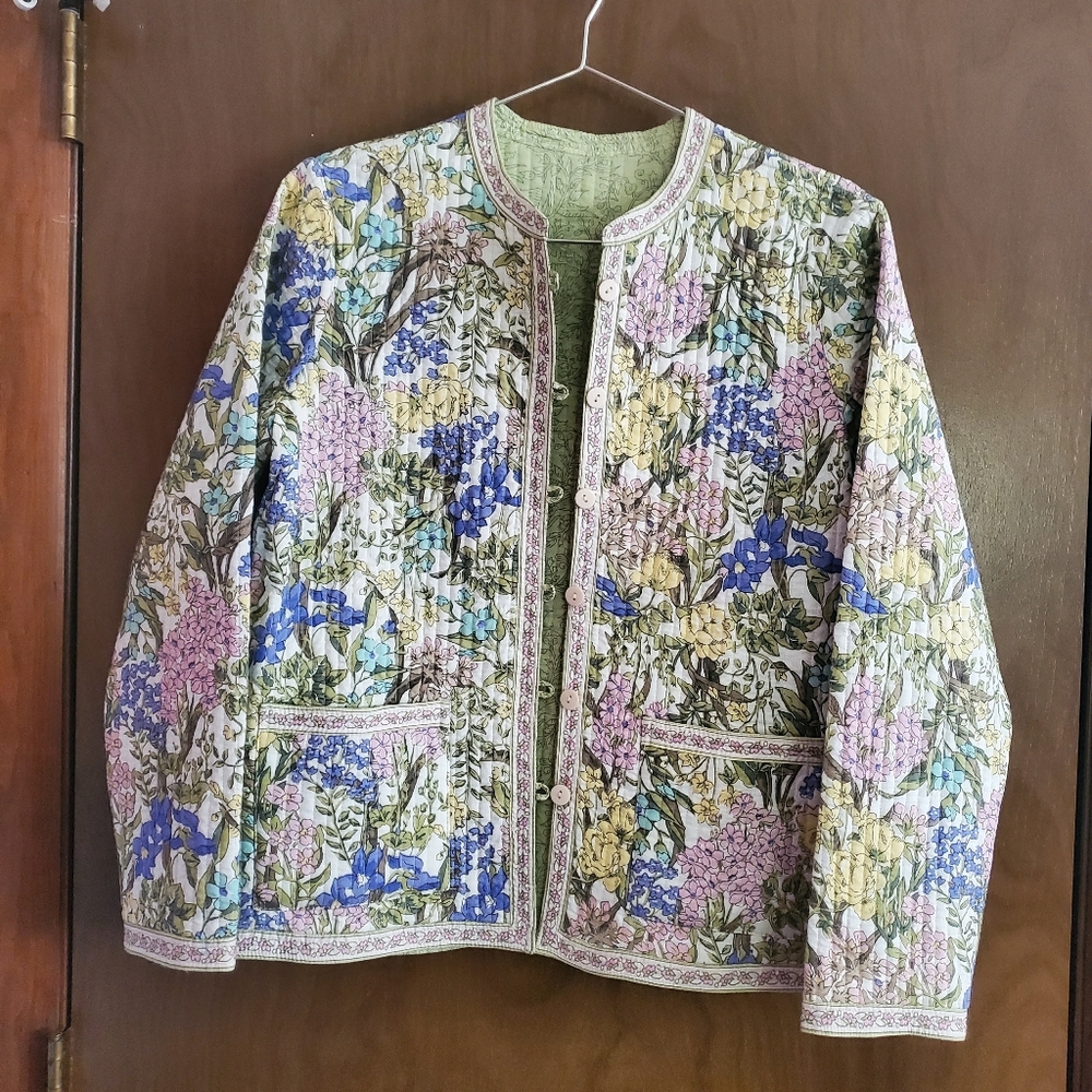 Handmade Reversible Floral Quilted Jacket